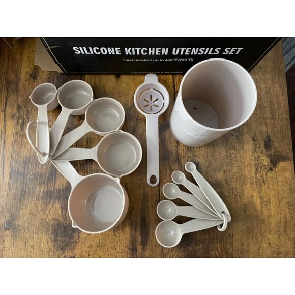 22Pcs Heat Resistant Utensils Spatula Spoon Whisk Dishwasher Safe Kitchen - Picture 3 of 13